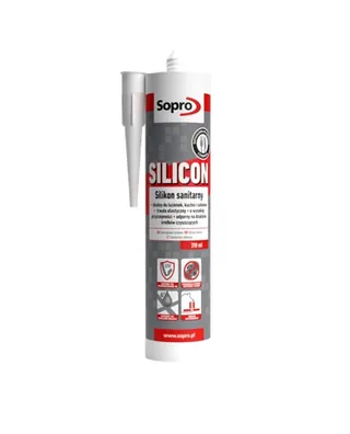 SOPRO Silicon - Silikon sanitarny BIAŁY 10 310ml