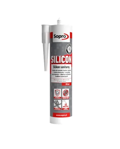 SOPRO Silicon - Silikon sanitarny BIAŁY 10 310ml