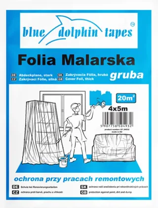 Folia Malarska Gruba 4x5 m Blue Dolphin