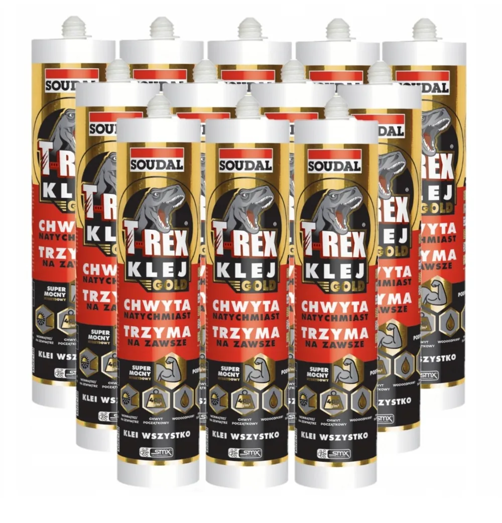 Soudal T-Rex 290ml karton 12 sztuk klej montażowy