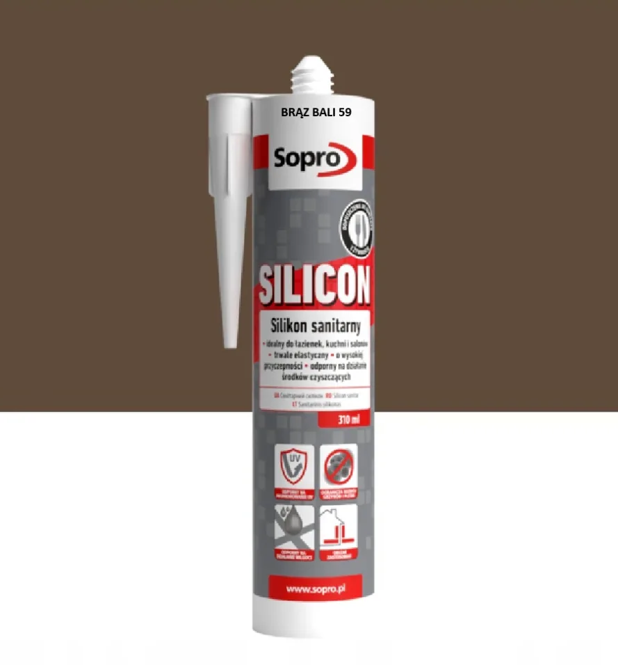 Silikon Sanitarny Sopro 59 Brąz Bali 310 ml