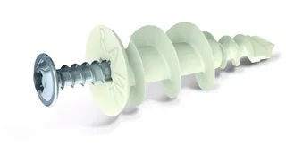 Nylonowy łącznik samowiercący do płyt gipsowo-kartonowych 16x36 mm z wkrętem 3,9x32 mm - blister - 4 szt.