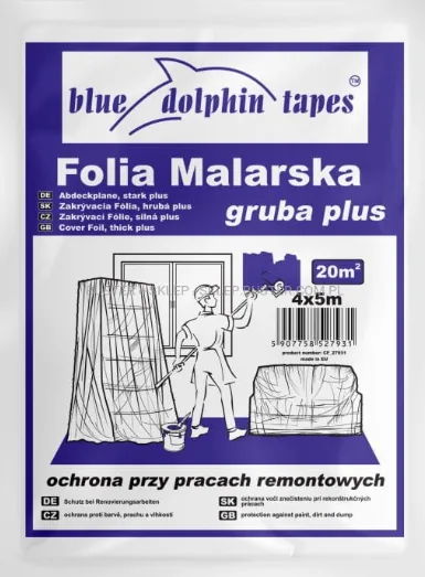 Folia Malarska Gruba Plus 4x5 m Blue Dolphin